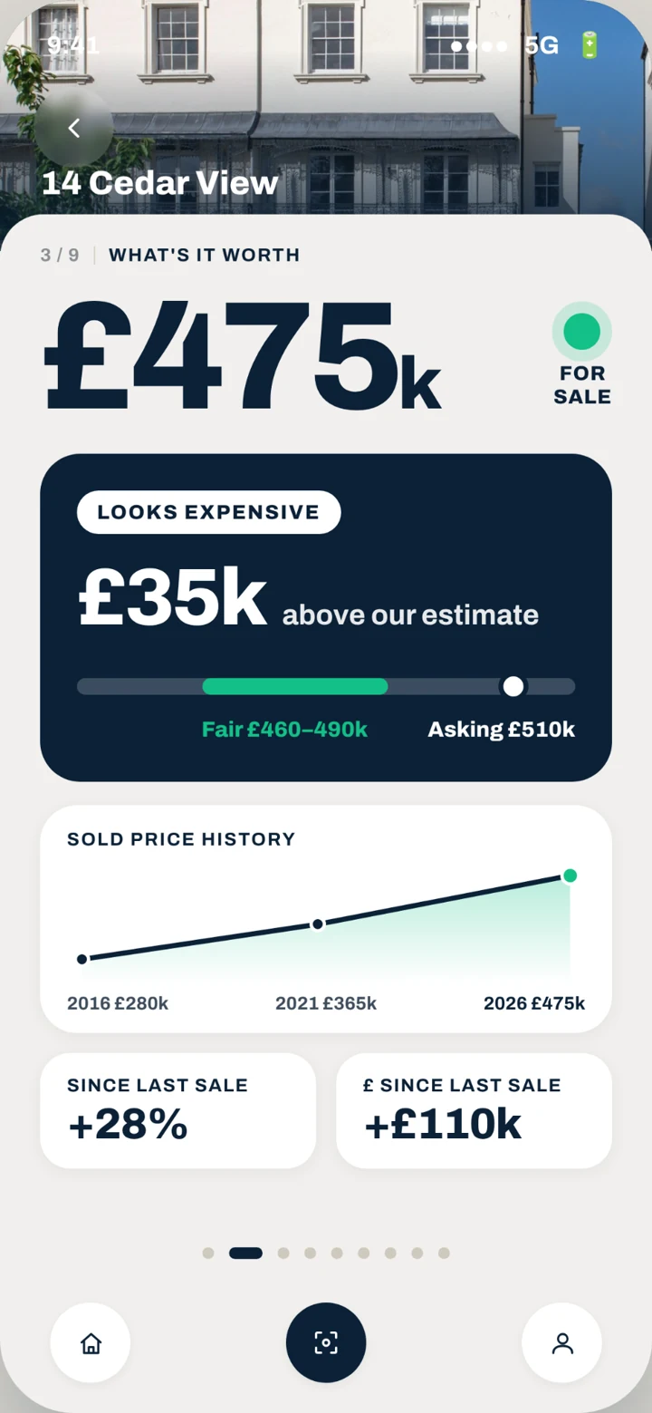 CheckAHome app: property price, estimated value and sold history